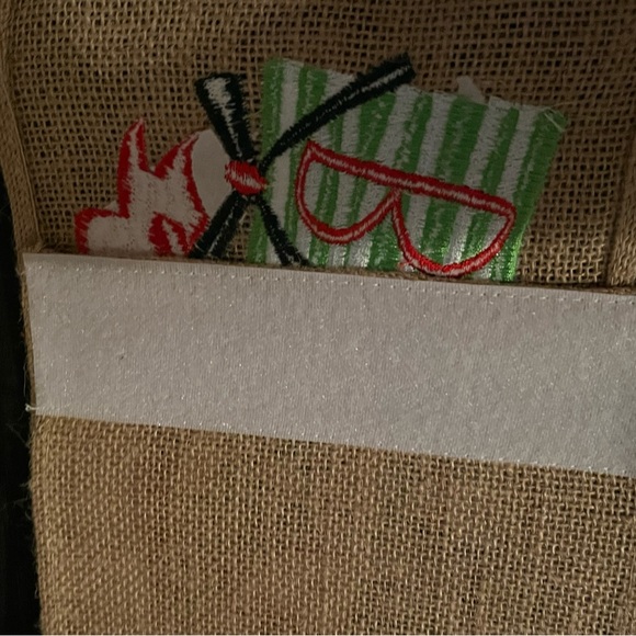 New! Christmas Burlap Pillow Wrap w/ Velcro. Measures 7 x 30 1/2” - Picture 4 of 5